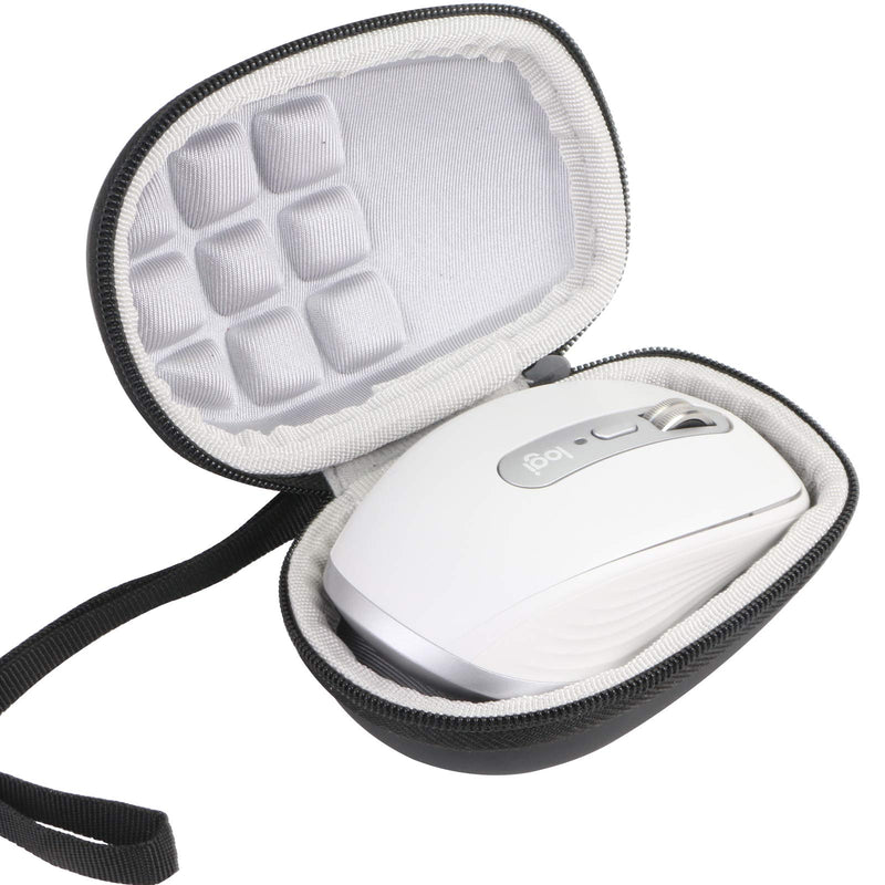 [Australia - AusPower] - co2CREA Hard Travel Case Replacement for Logitech MX Anywhere 2 3 Gen 2S Wireless Mobile Mouse (Black case + Inside White) Black case + Inner White 