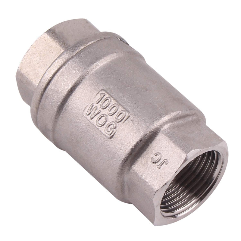 [Australia - AusPower] - DERPIPE 3/4 Inch Vertical Check Valve SUS304 Spring Loaded Check Valve in-line Low Cracking Pressure CF8M WOG 1000 0.75 Inch 
