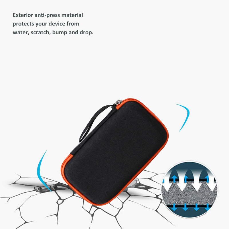 [Australia - AusPower] - Aproca Hard Storage Travel Case, for Calculated Industries 4080 4065 Construction Master Pro Calculator Black-orange zipper 