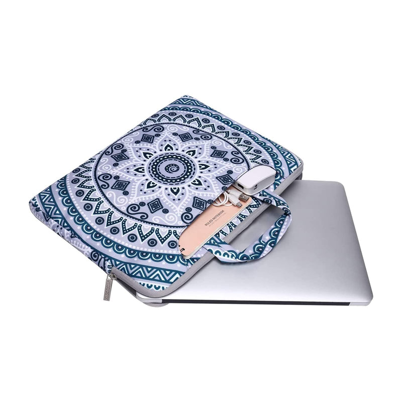 [Australia - AusPower] - MOSISO Laptop Shoulder Bag Compatible with MacBook Pro 14 inch 2021 M1 Pro/Max A2442, Compatible with MacBook Air/Pro, 13-13.3 inch Notebook, Polyester Carrying Briefcase Sleeve Case Mandala MO-MDL006 13.3-inch 