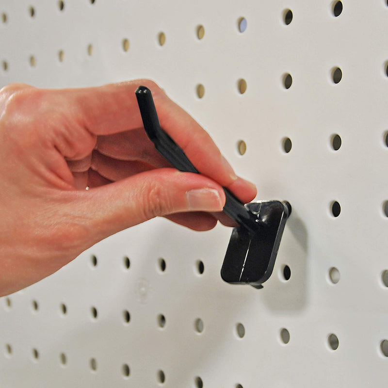 [Australia - AusPower] - Azar 800002-B 2-Inch Lexan Pegboard hook, Black , 50-Pack, 2 Inch 