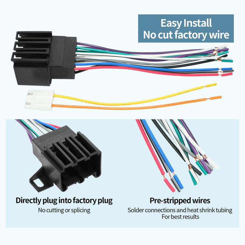 [Australia - AusPower] - RED WOLF Compatible with GM GMC Chevrolet Buick Cadillac 1978-1989 Aftermarket Radio Wire Harness Stereo Connector Plug 