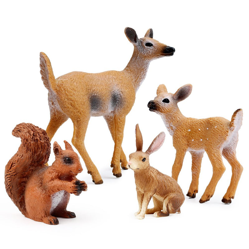 [Australia - AusPower] - 10pcs Forest Animals Figures, Woodland Creatures Figurines, Miniature Toys Cake Toppers 