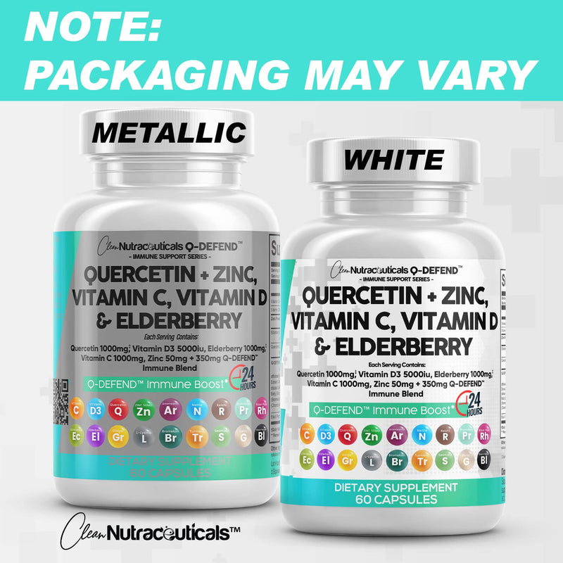 [Australia - AusPower] - Quercetin 1000mg Zinc 50mg Vitamin C 1000mg Vitamin D 5000 IU Bromelain Elderberry - Lung Immune Defense Support Supplement Adults with Artemisinin, Sea Moss, Echinacea, Garlic Immunity Allergy Relief 1 