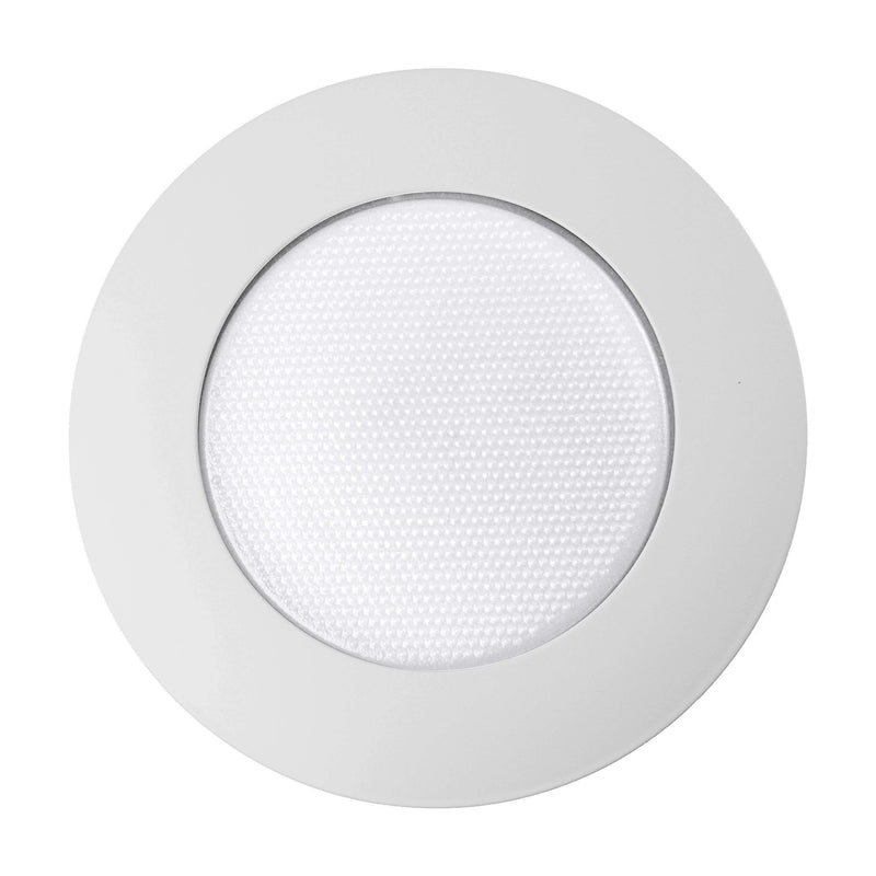 [Australia - AusPower] - NICOR Lighting 17575 Recessed Trims, White Lexan Flat Albalite Shower Trim with Plastic Trim Ring and Albalite Lens 