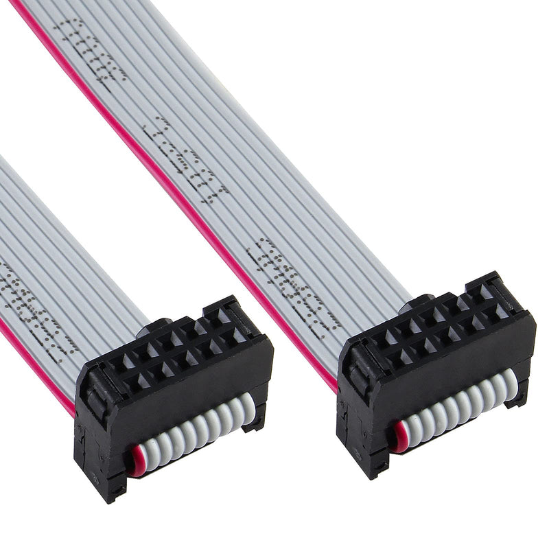 [Australia - AusPower] - Augiimor 6 PCS 10 Pin Ribbon Cable 2.54 mm Pitch F/F IDC Connector Flat Ribbon Cable, F/F IDC Flat Ribbon Cable Connector Dual Row Data Cable (10 Pin, 30cm Length) 10P - 30cm 
