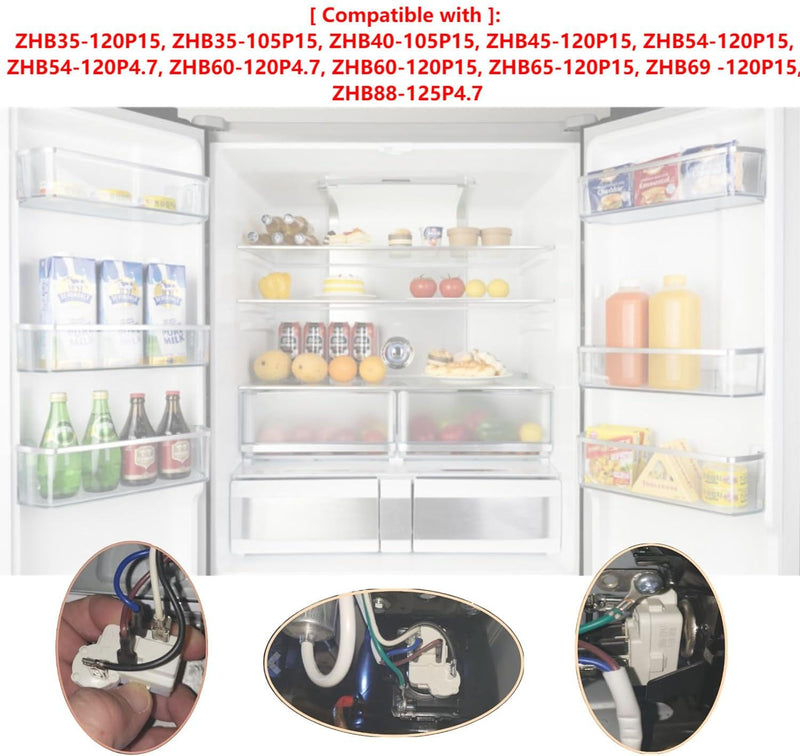 [Australia - AusPower] - 4Pin Refrigerator Over Load Protector Compressor PTC Starter Relay For Replace ZHB88-125P4.7 ZHB60-120P4.7 ZHB60-120P15 ZHB69-120P15 ZHB35-120P15 