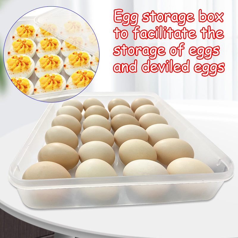 [Australia - AusPower] - Jgalnim 3Pack Egg Trays,Deviled Egg Containers with Lid,Egg Container Carrier,Refrigerator Portable Egg Trays for 72 Eggs Storge Holder Easter Day Thanksgiving Party Home Kitchen Supplies 