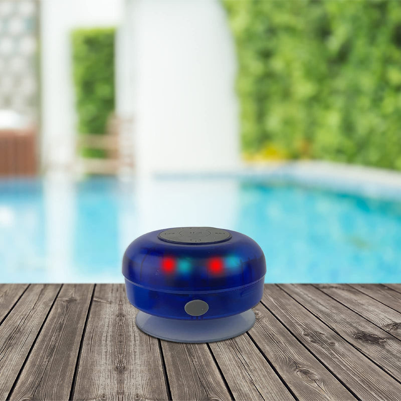 [Australia - AusPower] - Bluetooth Shower Speaker,Waterproof Portable Bluetooth Speakers with Color LED Flashing Lights It Pairs Easily to All Your Bluetooth Devices - Phones, Tablets, Computer, Radio 