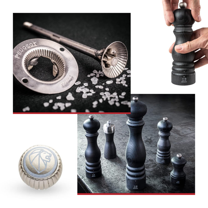 [Australia - AusPower] - Peugeot - Paris u’Select Manual Salt Mill - Adjustable Grinder - Beechwood, Graphite Finish 18cm - 7in 