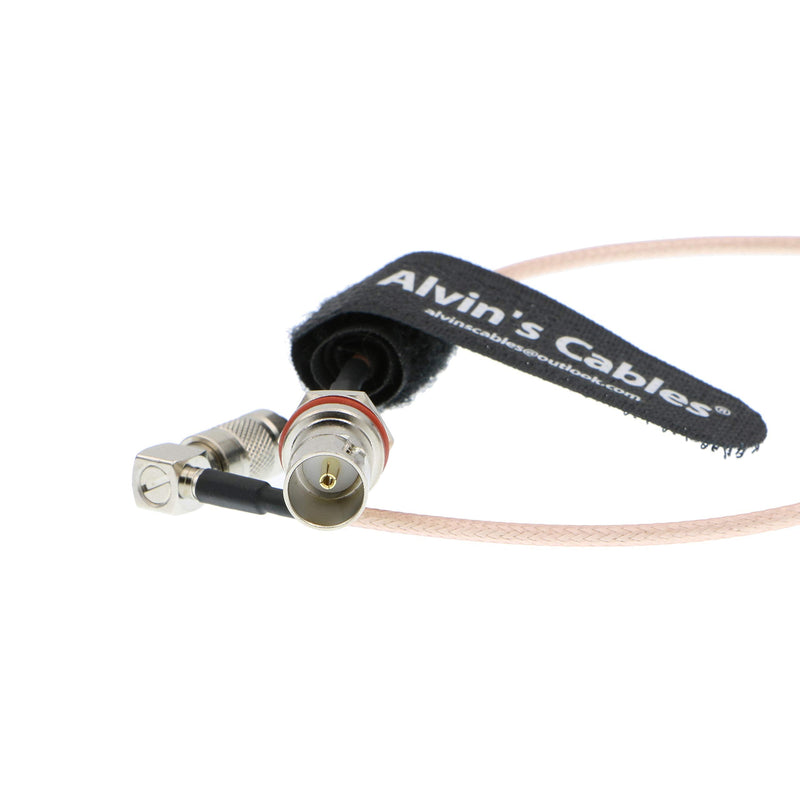 [Australia - AusPower] - Alvin's Cables BNC Female to DIN 1.0 2.3 Male Right Angle RG179 75Ohm Cable for Blackmagic 30CM 