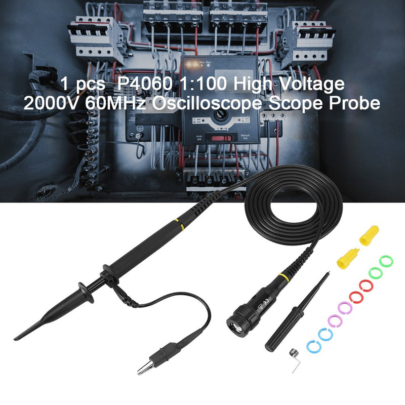 [Australia - AusPower] - 1pc P4060 BNC Oscilloscope Probe 1:100 High Voltage 2000V 60MHz Oscilloscope Scope Probe 