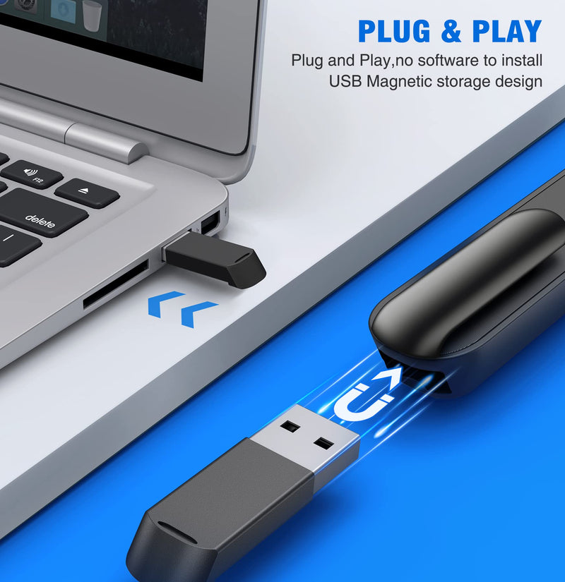 [Australia - AusPower] - DINOSTRIKE Wireless Presenter Remote with Air Mouse Control, Rechargeable USB Presentation Clicker PPT Pointer RF 2.4GZ PowerPoint Clicker Slide Advancer for Computer Laptop Mac Red Laser 