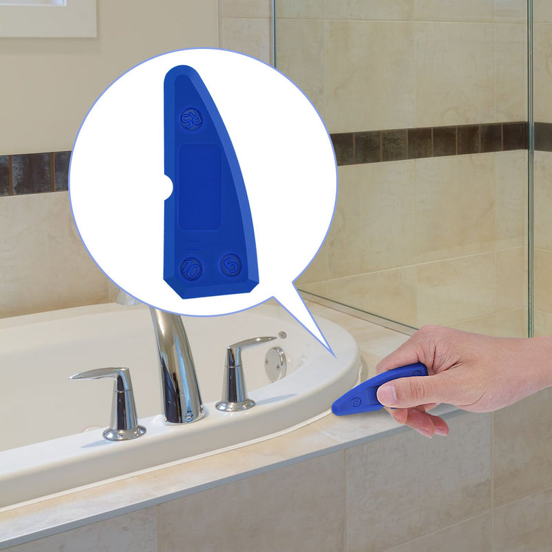 [Australia - AusPower] - Hotop 4 Pieces Caulk Tool Kit Sealant Silicone Finishing Tools Caulking Tools for Silicone Sealant Grout Finishing Sealing (Blue) 