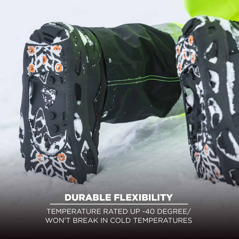 [Australia - AusPower] - Ergodyne TREX 6304 Step In Ice Traction Cleat with 12 Carbon Steel Spike Grips,Black,Small 