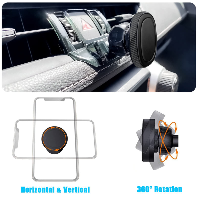 [Australia - AusPower] - Mengfly Car Phone Holder, Air Vent Magnetic Navigation Mount, for Toyota RAV4 2022 2021 2020 2019 (XLE Premium/Adventure/TRD Off-Road/Hybrid XSE/Limited) with Adjustment Dials Car Type, for All Phone Black 