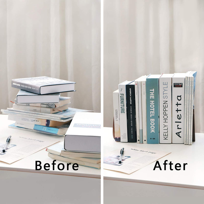 [Australia - AusPower] - Muso Wood Book Ends for Shelves, Non-Slip Bookends, Heavy Duty Wooden Bookend Support for Books and Movies (Walnut 1 Pairs) Walnut-1 Pairs 