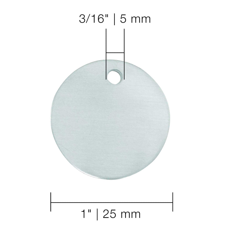 CH Hanson Metal Stamping Blanks 1 Blank Tags With Holes Name Pet Ch hanson metal stamping blanks 1 blank tags with holes name pet
