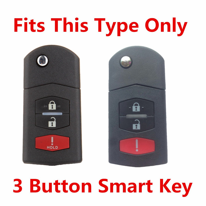 [Australia - AusPower] - Rpkey Silicone Keyless Entry Remote Control Key Fob Cover Case protector Replacement Fit For Mazda 2 3 5 6 CX-5 CX-7 CX-9 RX-8 MX-5 Miata BGBX1T478SKE125-01 662F-SKE12501 SKE12501 KPU41788 