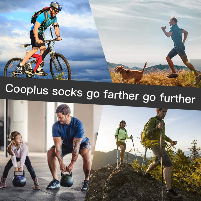 [Australia - AusPower] - Cooplus Mens Ankle Socks Athletic Cushioned Breathable Low Cut Tab With Arch Support-6Pairs 6-12 A1-black 6 Pairs 