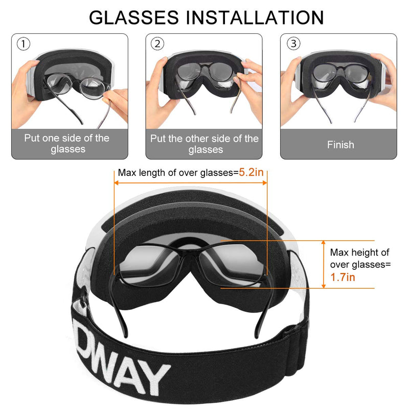 [Australia - AusPower] - findway Kids Ski Goggles, Kids Snow Snowboard Goggles for Boys Girls Youth OTG 