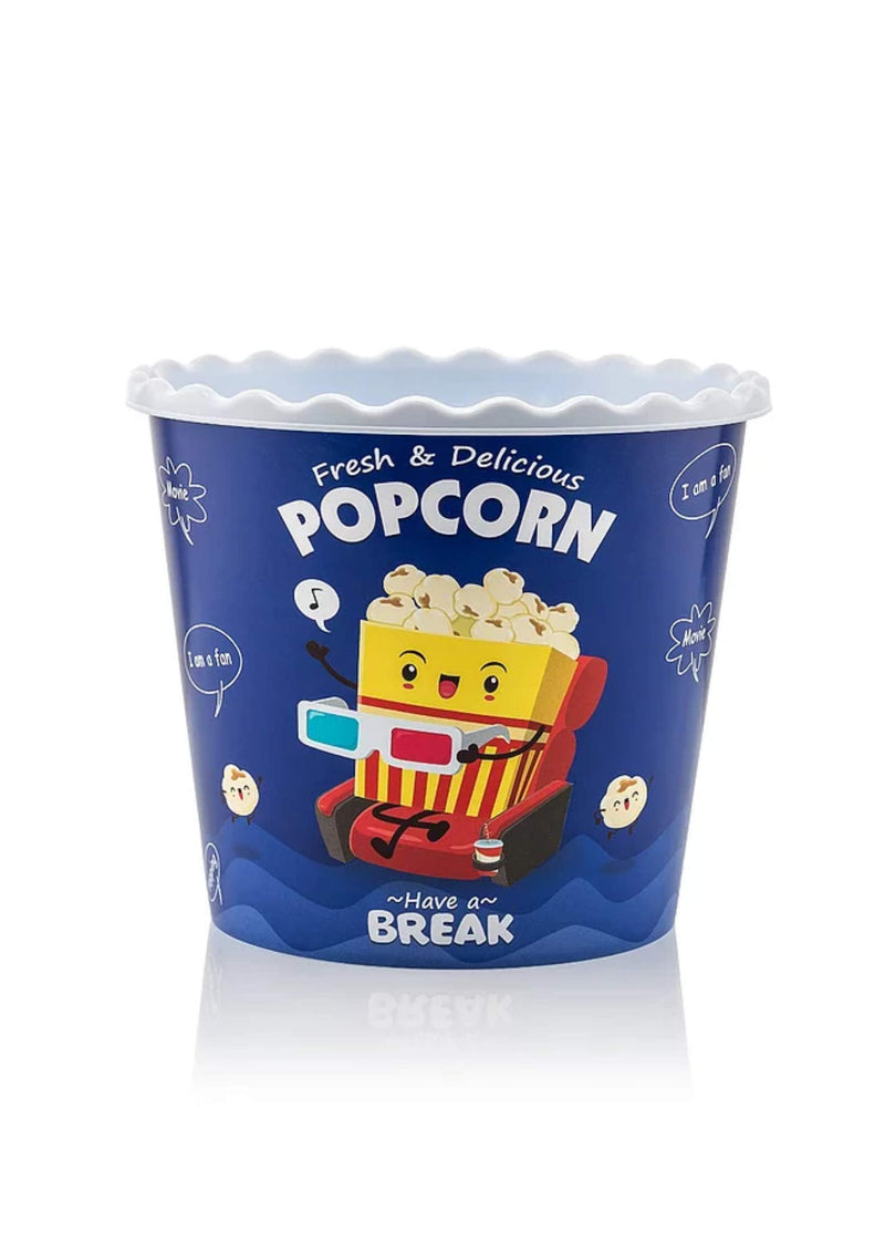 [Australia - AusPower] - Modern Style Reusable Plastic Popcorn Box / Popcorn Containers / Popcorn Bowls Set for Movie Theater Night - (BPA Free - BLUE 4 Pack-75 oz) 