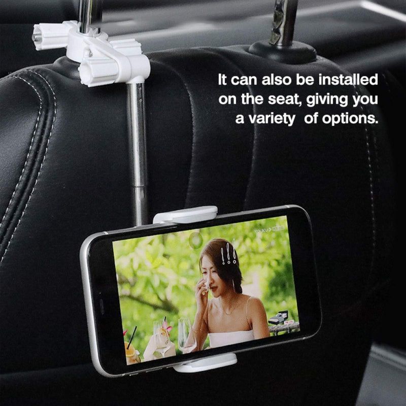 [Australia - AusPower] - Lilibiao Rear View Mirror Car Phone Bracket 360 Degree Rotation can be Stretched and Hide Mobile Phone Holder snap-on Multi-Function for 4.0-6.1 inch Mobile Phones Model Universal (New White) New white 