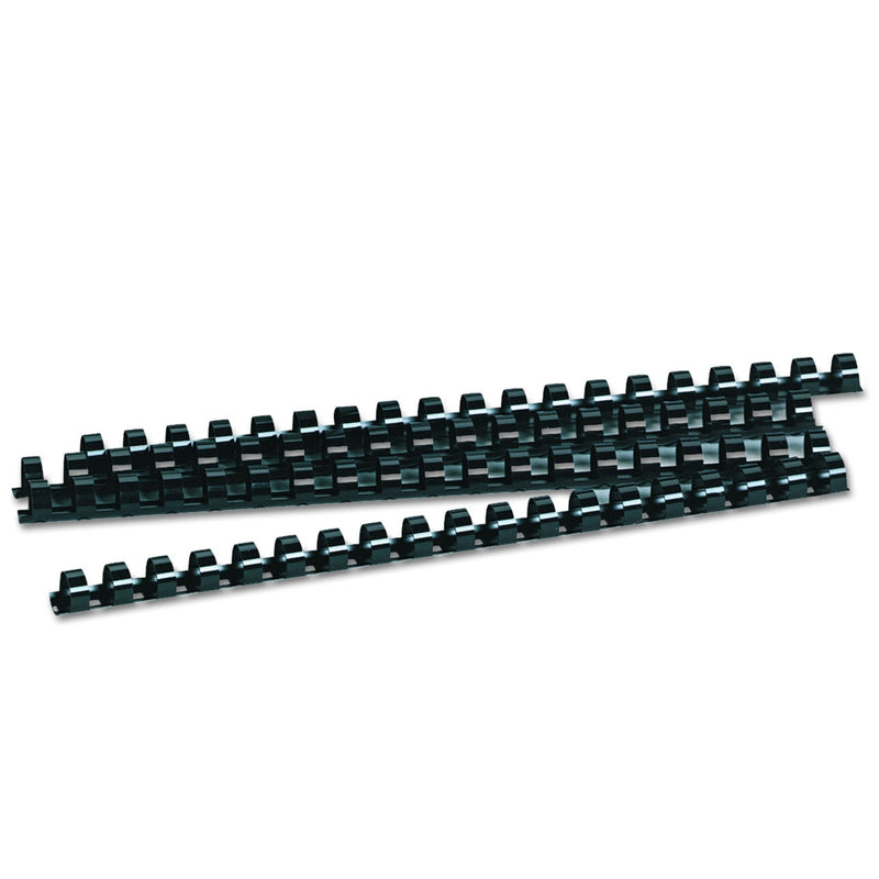 [Australia - AusPower] - Fellowes Plastic Binding Combs - Round Back, 1/2 Inches, 90 sheets, Black, 100 Pack (52326) 