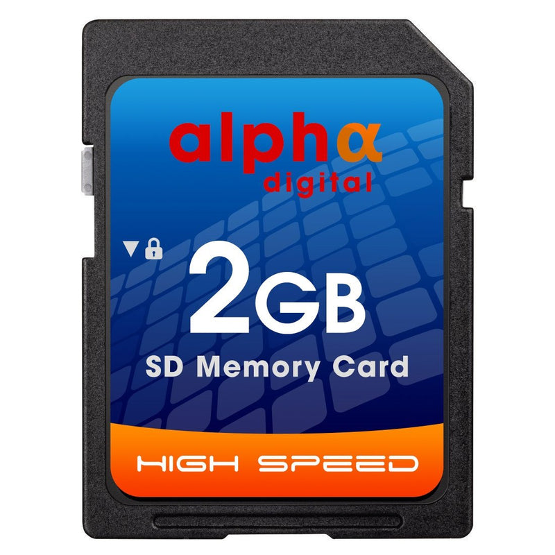 [Australia - AusPower] - Alpha Digital 5x Memory Card for Nikon D50 D40 D40X D3300 | 2GB Secure Digital (SD) Memory Cards Plus Agfa Card Reader (5 Pack) 