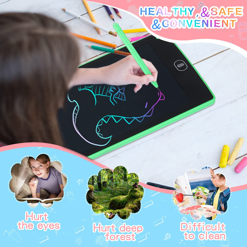 [Australia - AusPower] - 4 Pieces 10 Inch LCD Writing Tablet Doodle Board Electronic Toy Colorful Screen Doodle Drawing Pad for Kids Erasable Reusable Drawing Tablets Educational Learning Toy for Boys Girls 