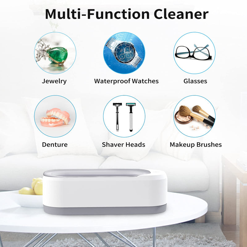 [Australia - AusPower] - Ultrasonic Jewelry Cleaner, Portable Professional Ultrasonic Cleaner for Cleaning Jewelry Eyeglasses Watches Shaver Heads 