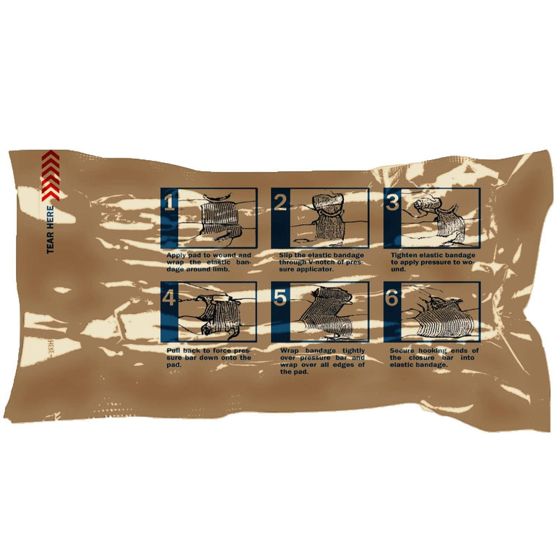 [Australia - AusPower] - FalconTac Israeli 6 Inch Emergency Compression Bandage Wound Trauma Dressing Double-Vacuum Sterile Packaging 5 