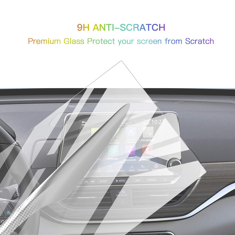 [Australia - AusPower] - Screen Protector Foils for 2021 Nissan Rogue S SL SV 8In Navigation Display Tempered Glass 9H Hardness Anti Glare & Scratch HD Clear LCD GPS Touch Screen Protective Film (8In) 