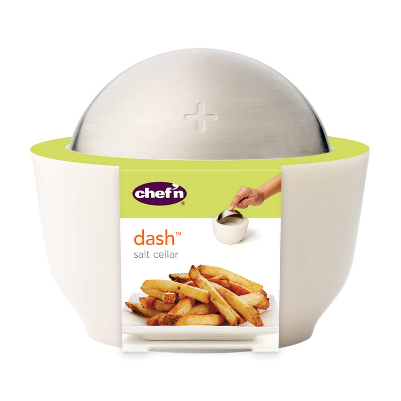 [Australia - AusPower] - Chef'n 101-738-237 Dash Salt & Sugar Cellar with Flip Top Cover, 3 7/8-inches by 4 1/4-inches, White 