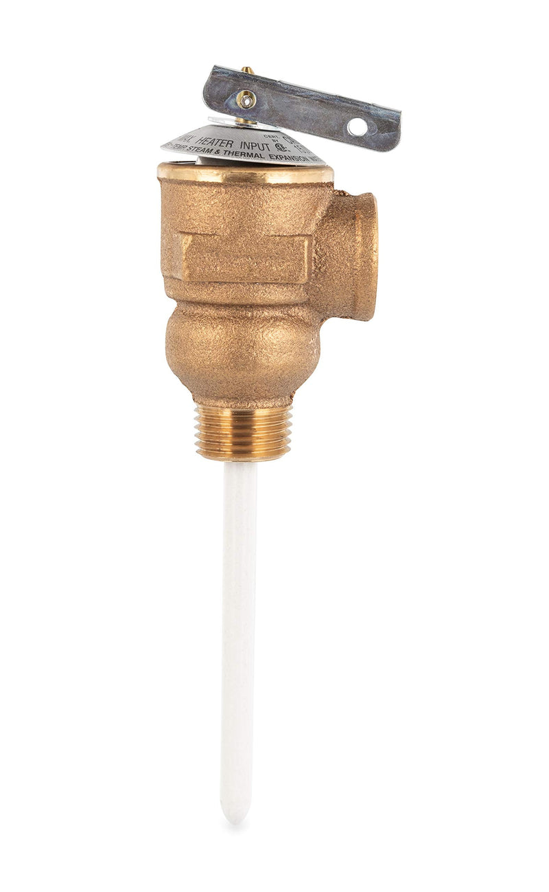 [Australia - AusPower] - Camco 10423 1/2" Temperature and Pressure Relief Valve with 4" Epoxy-Coated Probe , Brown 