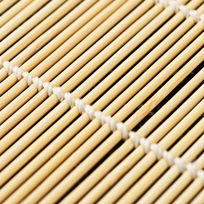 [Australia - AusPower] - 4 PCS 9.5" x 9.5" Natural Bamboo Sushi Rolling Mat by LEEFONE 