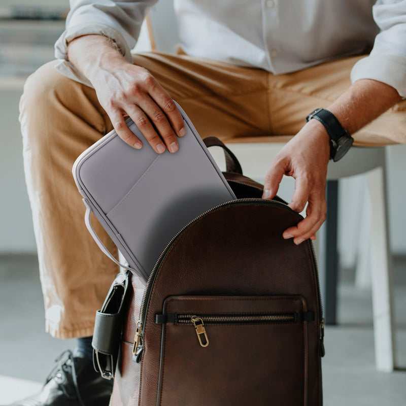 [Australia - AusPower] - iPad Pro 11 Inch Sleeve Case, 9-11 Inch Padded Protective Tablet Pouch Bag for iPad Pro 11 (2022-2018), iPad 10.9 (10th Gen), iPad Air (5/4th Gen), Galaxy Tab A8/A7/S8/S7 (PU-Gray11) PU-Gray11 