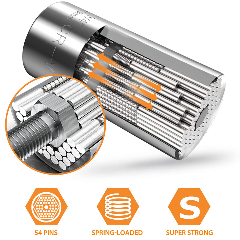 [Australia - AusPower] - Super Universal Socket Tools Gifts for Men - Christmas Stocking Stuffers Mens Gift Socket Set with Power Drill Adapter(7-19 MM) Cool Stuff Gadgets for Men Women Birthday Gift for Dad Fathers Husband 1 