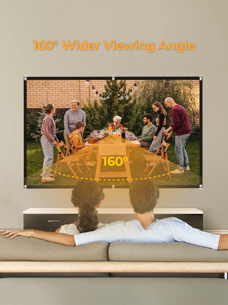 [Australia - AusPower] - WEWATCH 120 Inch Projector Screen, Portable and Foldable Projector Screen, Double Sided Video Projector Screen for Indoor, Outdoor, Wrinkle Free 