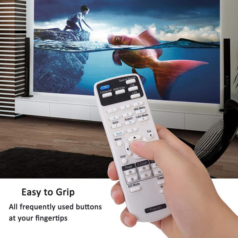 [Australia - AusPower] - Universal Projector Remote Control 2181788 1613717 1648806 1547200 for Epson PowerLite, Home Cinema, BrightLink, Home Pro Projector Series, One Replacement Remote Control for All 