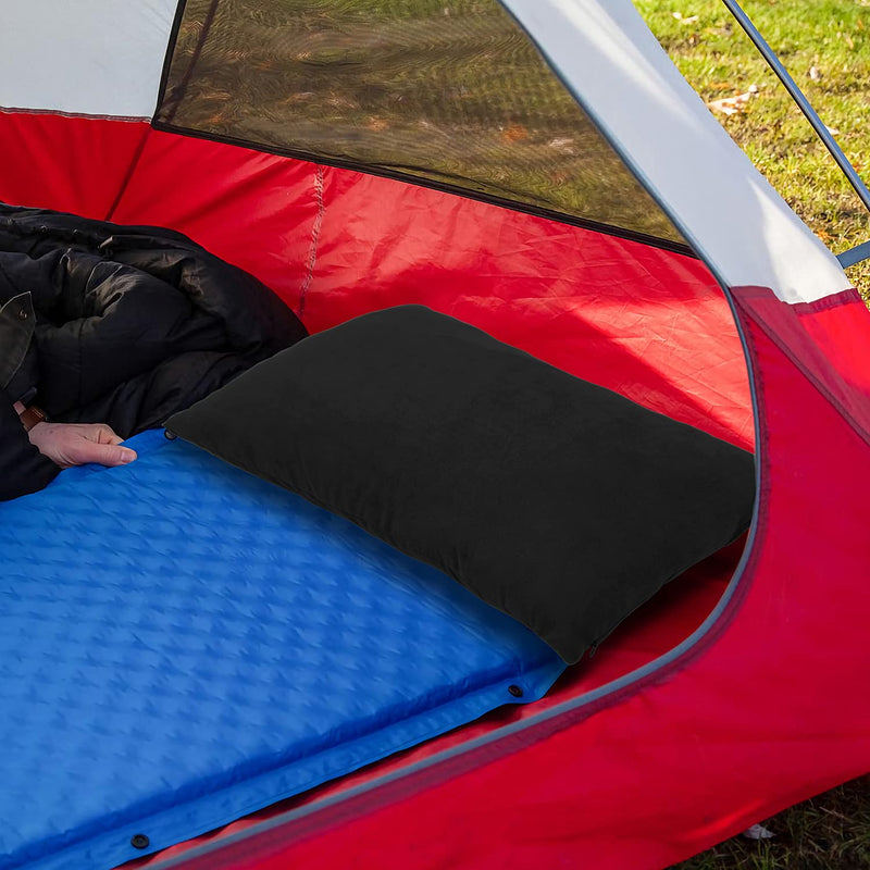 [Australia - AusPower] - Gold Armour Camping Pillow Memory Foam - Compact Compressible Backpacking, Hammock, and Travel Pillows for Kids and Adults - Essential Outdoor & Camping Gear (Medium 14x18in, Black) Medium (Pack of 1) 