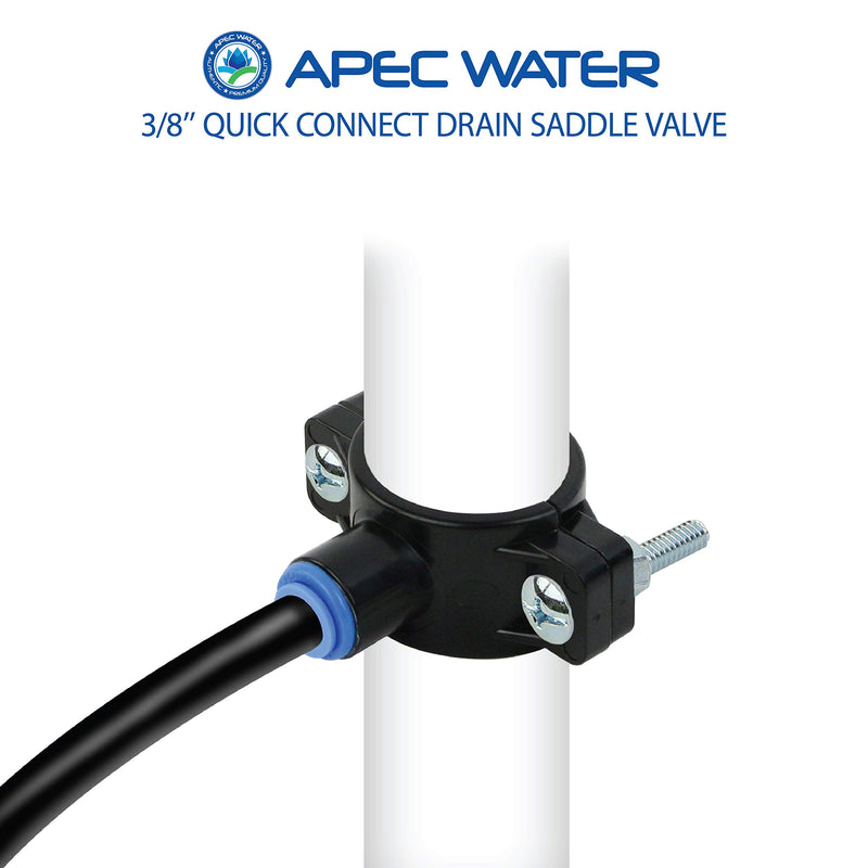 [Australia - AusPower] - APEC Water SADDLE-DRAIN-3-8 Drain Saddle Valve 3/8" for Under-sink Reverse Osmosis System 