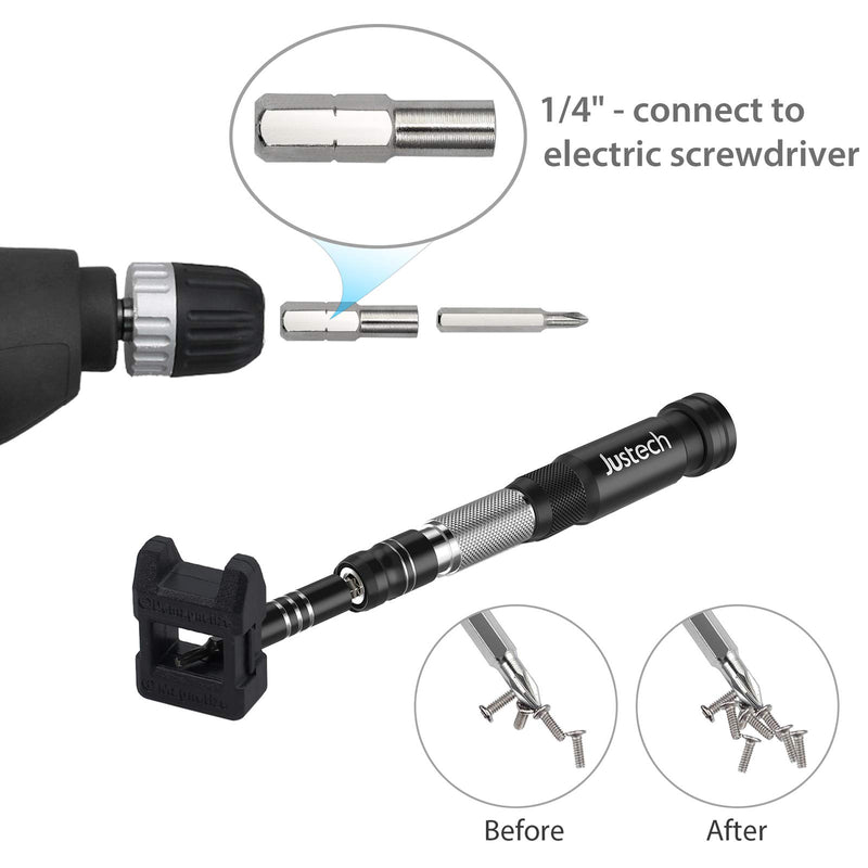 [Australia - AusPower] - Justech 58 in 1 Precision Screwdriver Set Magnetic Driver Kit with Muti 40 Bits, Professional Mini Portable Repair Tool Kit with Portable Bag for iPhone iPad PC MacBook Xbox 