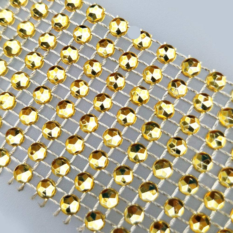 [Australia - AusPower] - Rhinestone Napkin Rings, BetterJonny 100 Pieces Gold Napkin Holder Plastic Chair Sash Bows, Mesh Bling Diamond Adornment for Place Settings, Wedding Receptions, Dinner or Holiday Parties, Family Gathe 