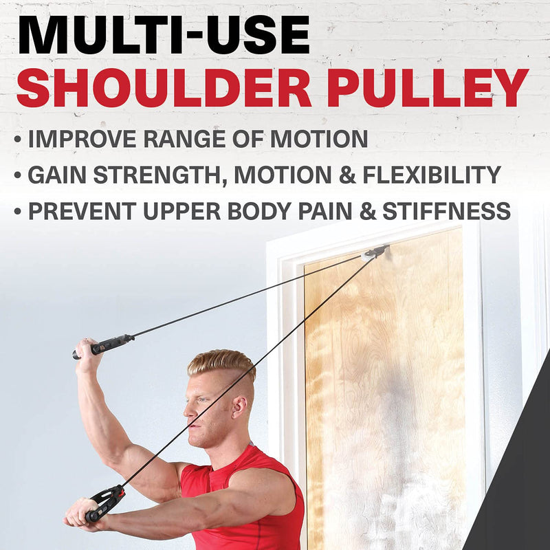 [Australia - AusPower] - Lifeline Multi-Use Shoulder Pulley for Assisting Rehabilitation and Increasing Flexibility Black, Standard 