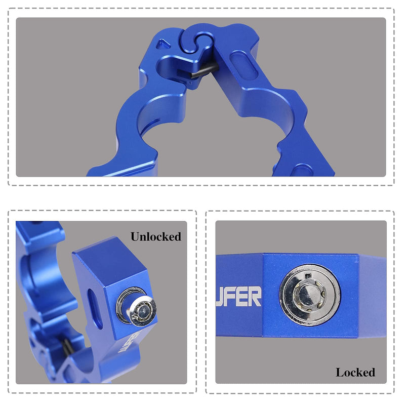 [Australia - AusPower] - AUFER Universal Heavy Duty Motorcycle Grip Handlebar Lock Throttle Lock Anti Theft Brake Lever Locking Compatible With For Motorbike Sports Bikes Scooter Mopeds ATVs (Blue) Blue 