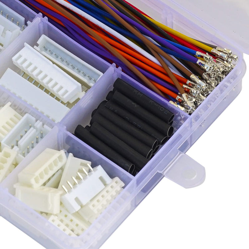 [Australia - AusPower] - Keszoox XH 2.54mm JST Connector Socket Kit with Pre-Crimped Cables Wire 2/3/4/5/6/7/8/9/10 Pin Housing JST Adapter Cable Connector Socket 22AWG Wire 10 Colors XH2.54 
