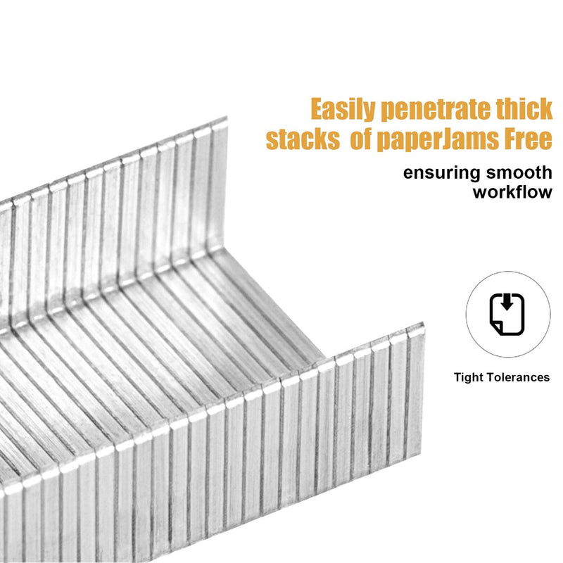[Australia - AusPower] - Deli 5,000 Staples, Fits Deli 60 Sheet Capacity Stapler, 3/8" Leg Length Staples of 70 Sheet Capacity, 23/10, Jam Free Sharp Chisel Point Design, 10 Boxes of 500 Staples 23/10-Large 