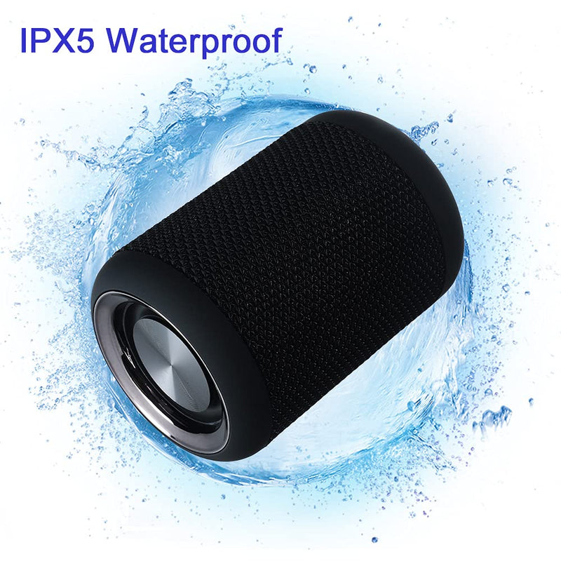 [Australia - AusPower] - MAWODE T10 Portable Bluetooth Speakers, ABS Materials IPX5 Waterproof Dual Pairing Fabric 8 Hours Playtime Mini Portable Outdoor Wireless Speaker for Tablet, Laptop, Cellphone, Hiking(Black) Black 