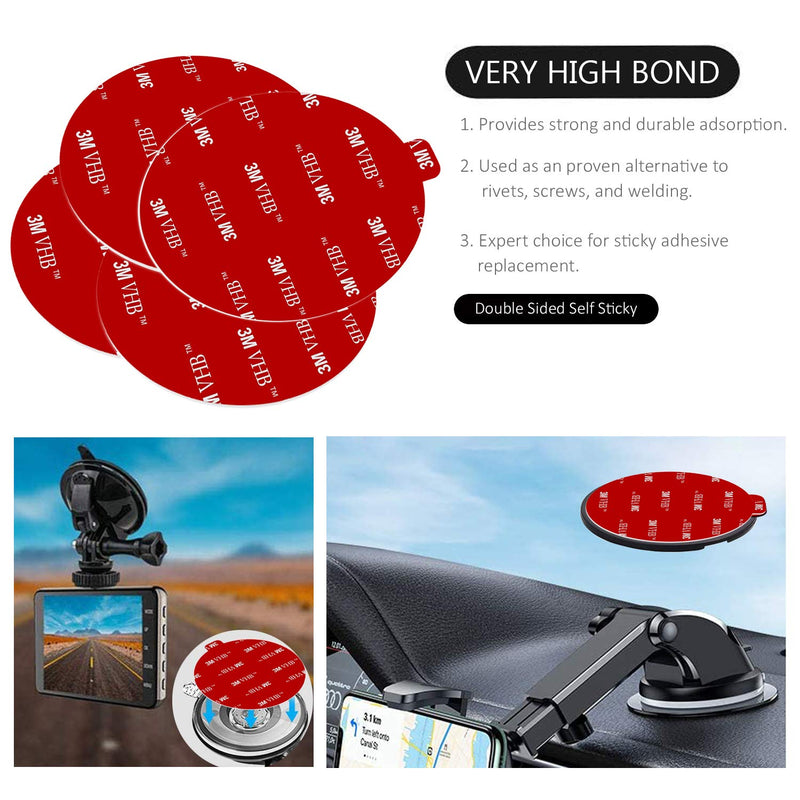 [Australia - AusPower] - Very High Bond Sticky Adhesive, AZXYI 6 Pack Dashboard Pad Mounting Disk Adhesive Replacement Kit, Double-Sided Stickers for Suction Cup Dashboard Phone Holder & Windshield Car Mount 